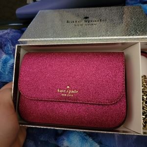 Glittering pink Kate Spade shoulder bag or clutch